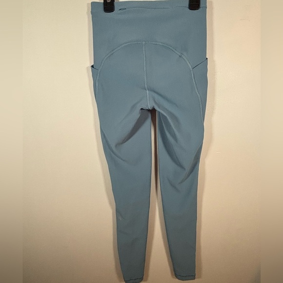 Lululemon Fast and Free Ribbed Nulux High-Rise Leggings Blue Size 4 - Picture 6 of 15
